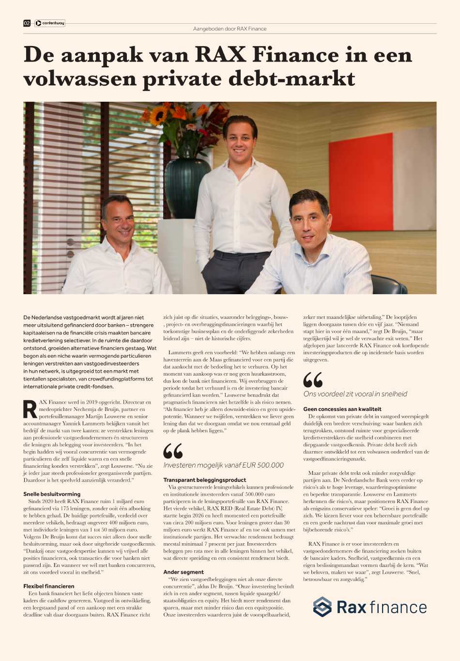 RAX Finance over Private Debt in het FD